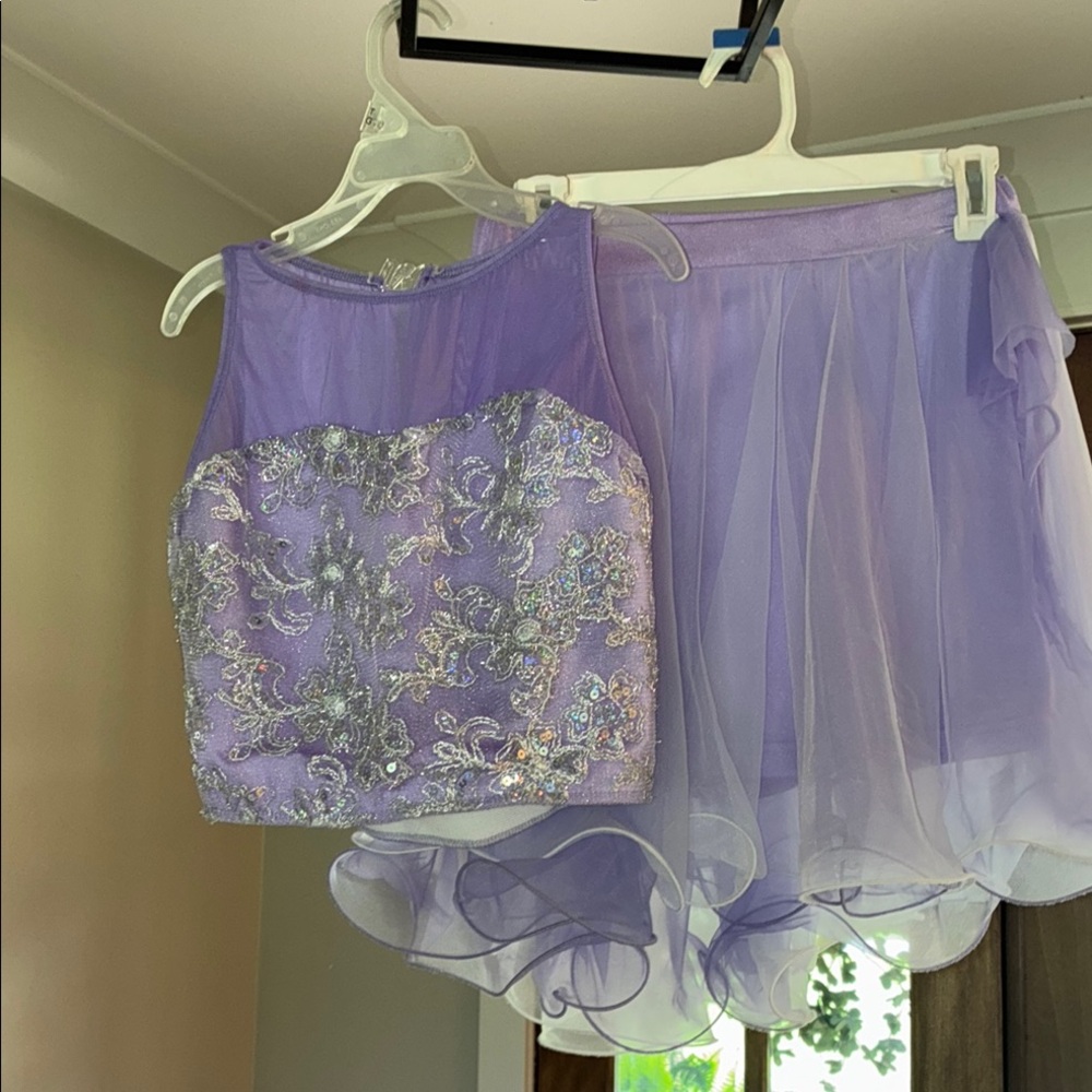 Costume Gallery, Dance Costume Lavender Sequin Top and Skirt Set